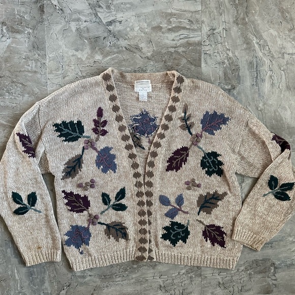 Christopher & Banks Sweaters - Christopher and Banks vintage floral embroidered sweater cardigan
